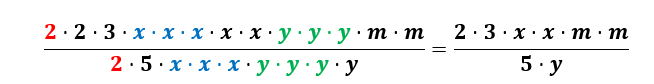 Simplificação de termos semelhantes em fração algébrica 