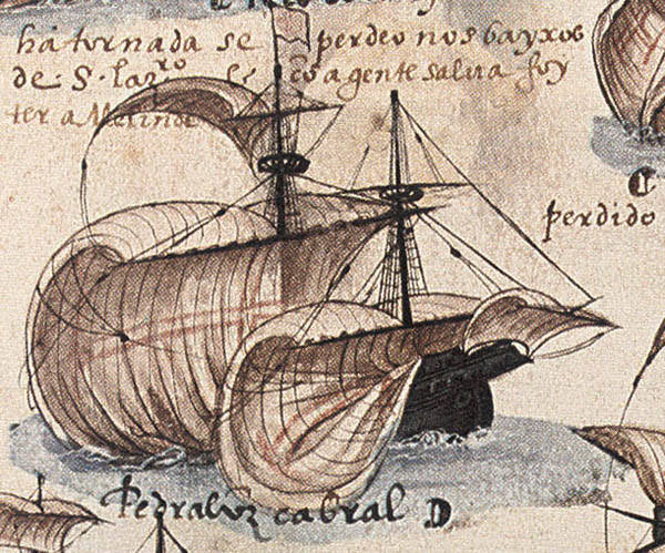 Embarcação utilizada pelo português Pedro Álvares Cabral, no contexto da colonização do Brasil, parte da história da América.