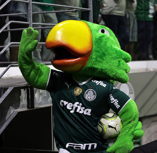 Periquito, a mascote do Palmeiras.
