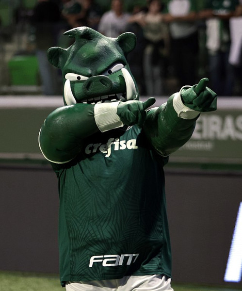 Porco, outra mascote do Palmeiras.