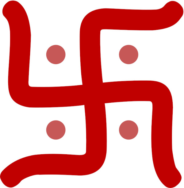 A suástica hindu.