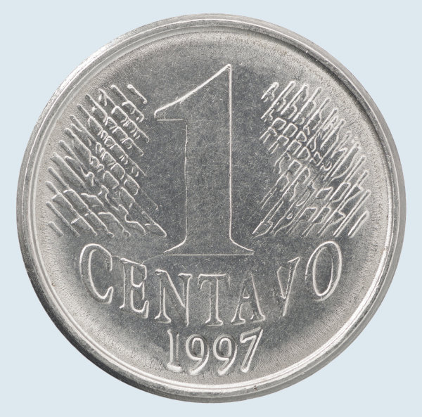 Moeda de 1 centavo.