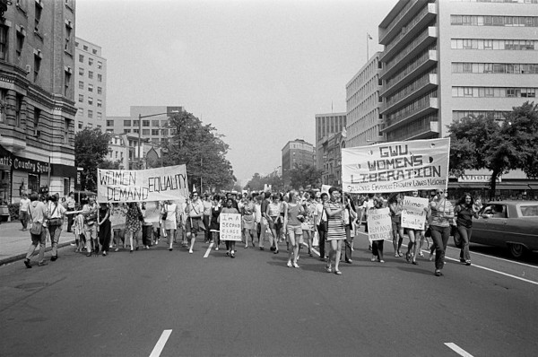 Passeata pelos direitos das mulheres em Washington, Estados Unidos, em 1970.