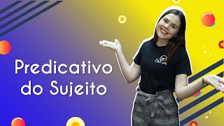 Professora ao lado do texto"Predicativo do sujeito?"
