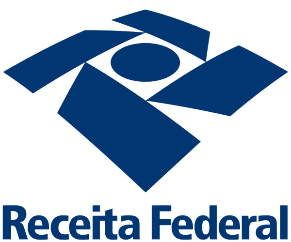 Logo da Receita Federal do Brasil, principal órgão tributário e de controle aduaneiro do país.