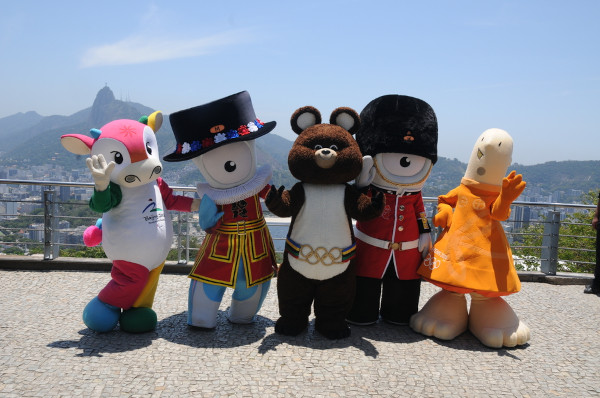 Mascotes das olimpíadas.