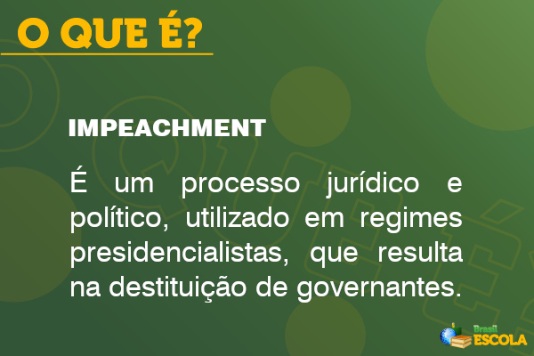 Imagem explicando o que é o processo de impeachment.