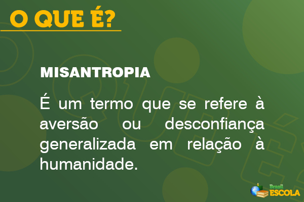 Imagem explicando o que é misantropia.