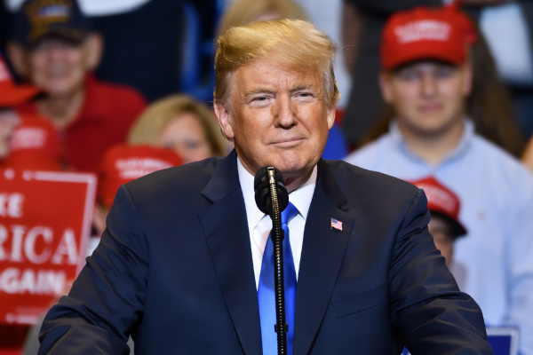 Fotografia de Donald Trump, o 45º presidente dos Estados Unidos.