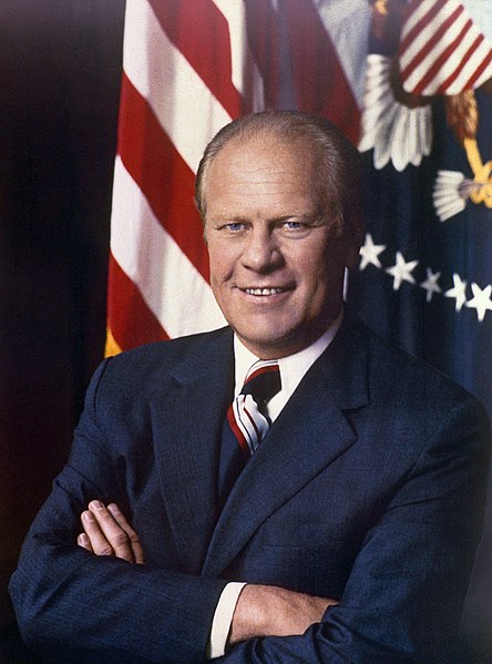 Retrato de Gerald Ford, um dos presidentes dos Estados Unidos.