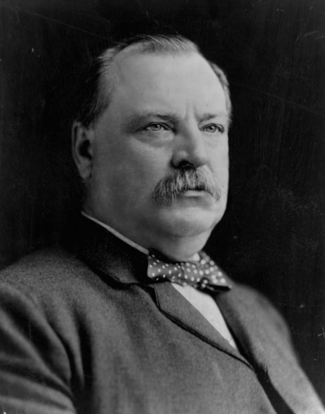 Retrato de Grover Cleveland, um dos presidentes dos Estados Unidos.