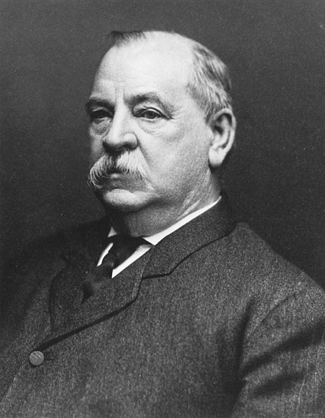 Retrato de Grover Cleveland, um dos presidentes dos Estados Unidos que assumiu dois mandatos.