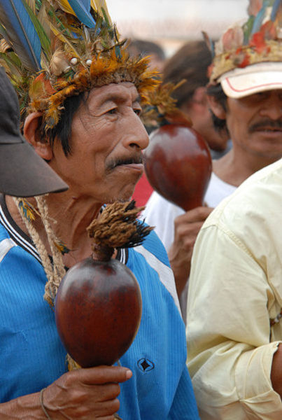 Um xamã guarani.