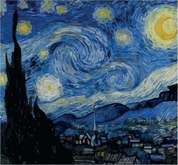 A noite estrelada, de van Gogh, exemplo de arte moderna.