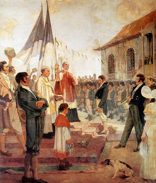 Bênção das bandeiras da Revolução de 1817, pintura sobre a revolta separatista que ocorreu em Pernambuco.