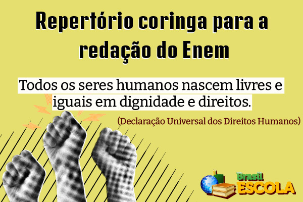 Trecho da Declaração Universal dos Direitos Humanos que pode ser um repertório coringa para a redação do Enem.