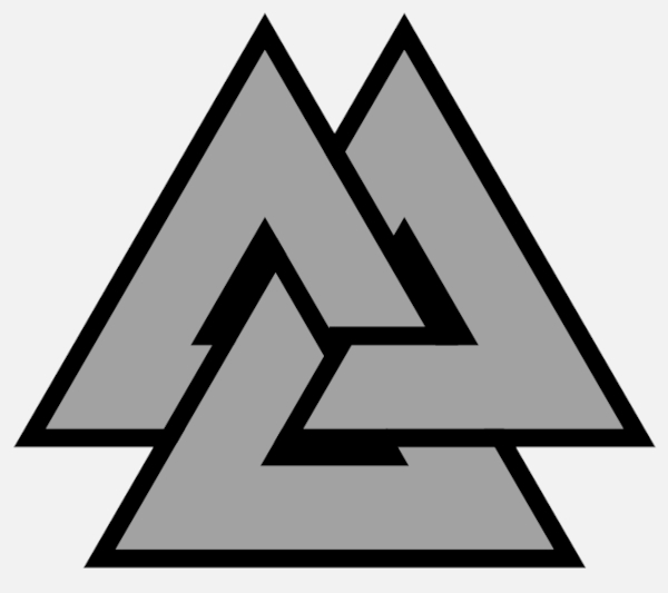 Valknut, símbolo da mitologia nórdica.