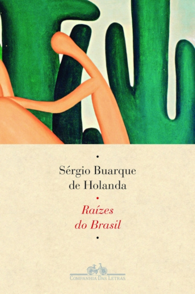 Abaporu na capa do livro Raízes do Brasil, da Companhia das Letras.