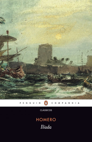 Capa do livro “Ilíada”, de Homero, publicado pela Editora Companhia das Letras.