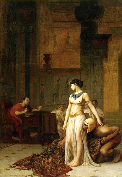 Cleópatra e César (1866), pintura de Jean-Léon Gérôme.