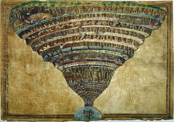 O abismo do inferno, quadro de Sandro Botticelli.