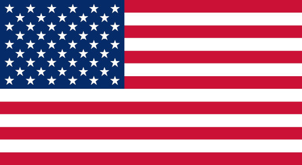 Bandeira dos Estados Unidos, um dos países da América do Norte.