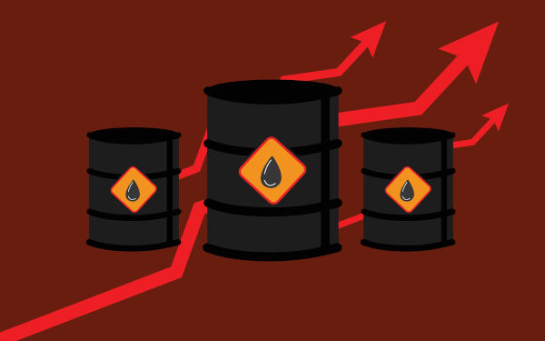 Ilustração representativa da crise do petróleo.