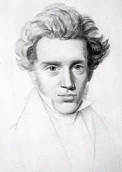 Gravura representando Søren Kierkegaard.