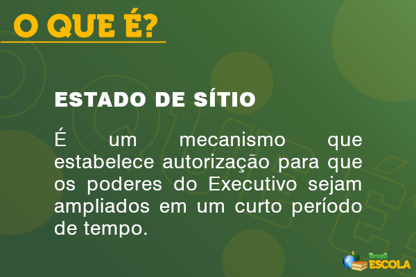Imagem explicando o que é estado de sítio.