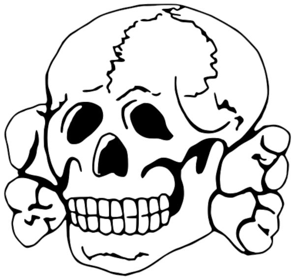 Totenkopf, um dos símbolos nazistas.
