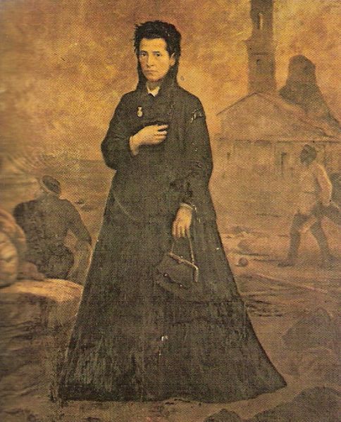 Pintura de Ana Néri, uma das 25 mulheres importantes da história do Brasil.