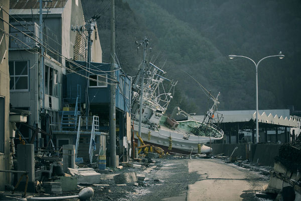 Cidade japonesa destruída pelo terremoto de 2011.