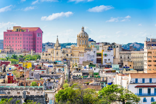 Vista de área urbana da cidade de Havana, em Cuba.