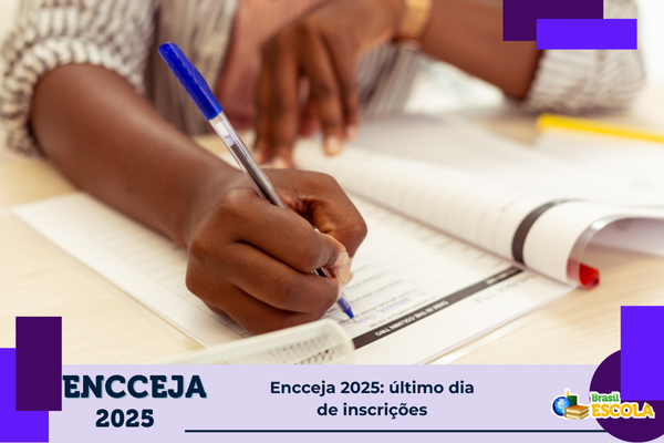 Foto: estudante fazendo prova. Texto: título da notícia