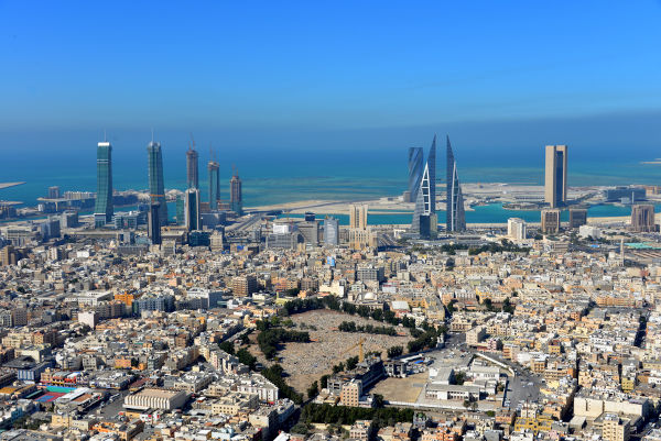 Região urbana de Manama, a capital e a cidade mais populosa do Bahrein.