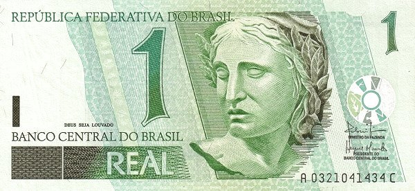 Cédula de um real, moeda usada no Governo FHC.