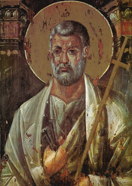 Pintura retratando São Pedro, o primeiro papa.