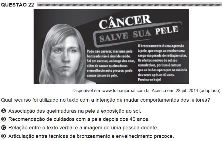Questão de Linguagens do Encceja