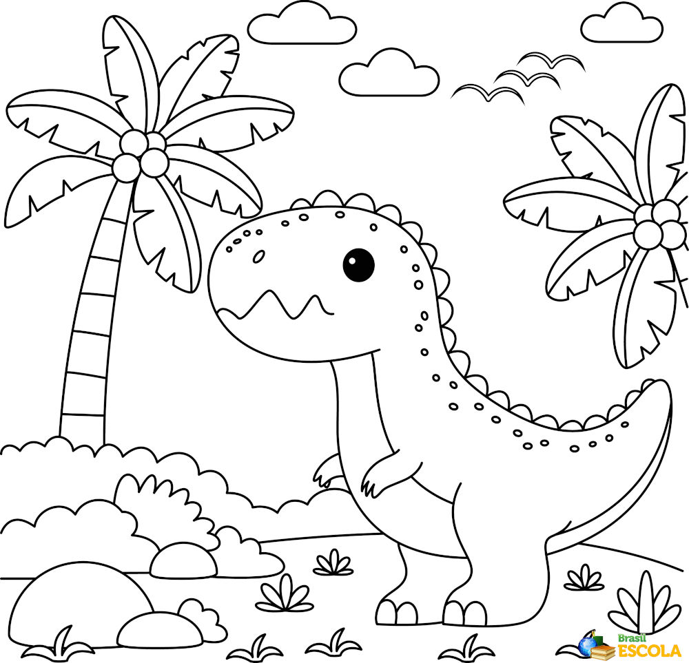 Desenho para colorir dinossauro