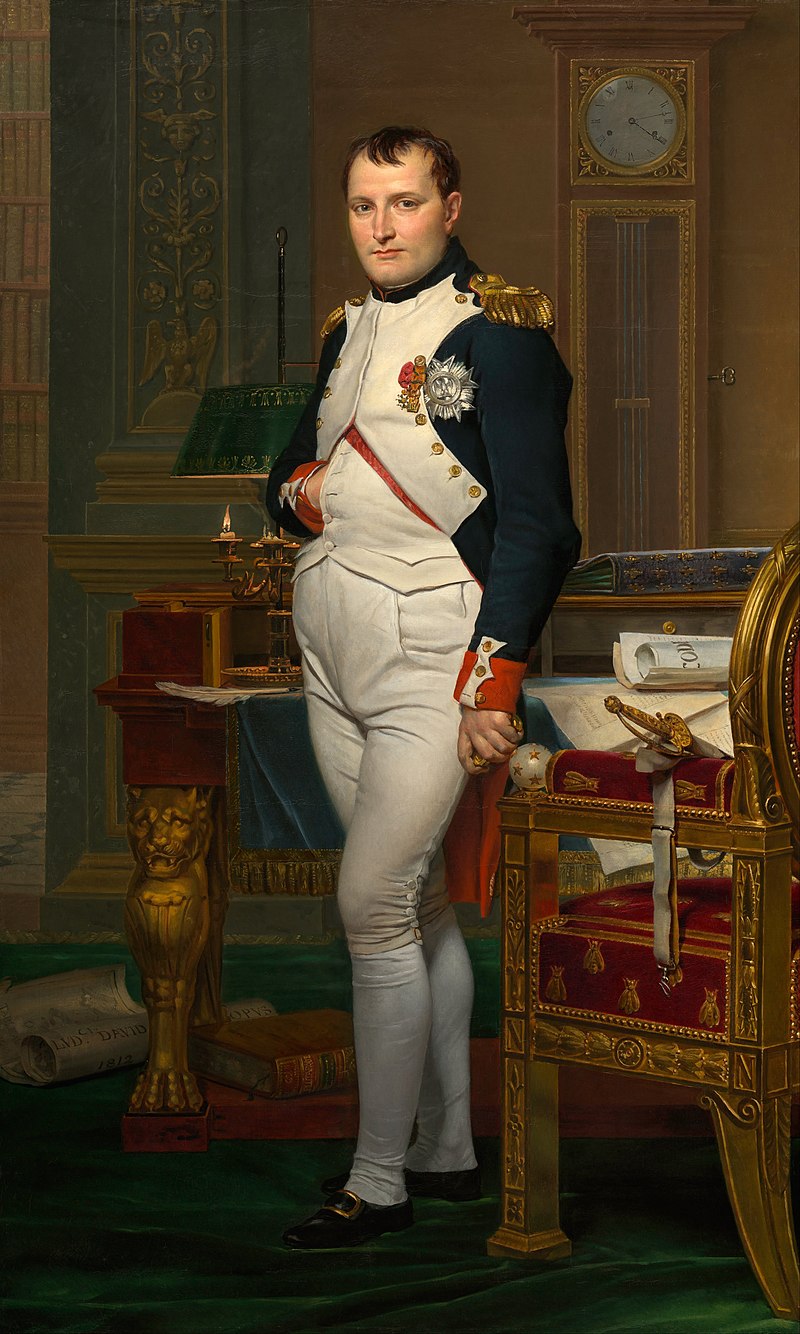 Napoleão Bonaparte, uma das peças centrais na vinda da família real portuguesa para o Brasil.