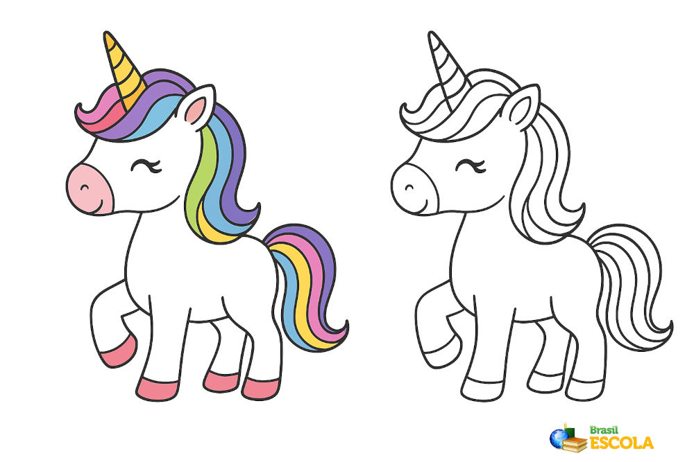 Desenho para colorir unicórnio
