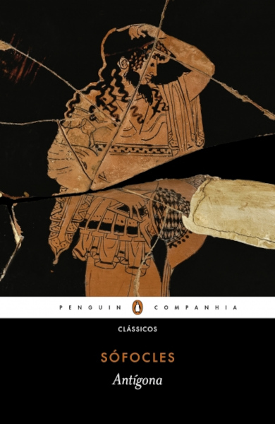 Capa do livro &ldquo;Ant&iacute;gona&rdquo;, de S&oacute;focles, publicado pela editora Companhia das Letras.  [imagem_principal]