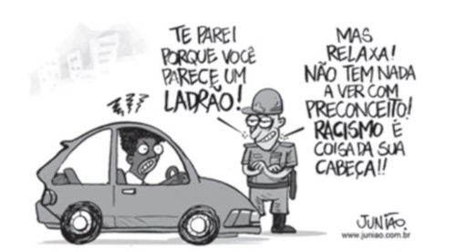 Charge sobre racismo em questão da CPCON.