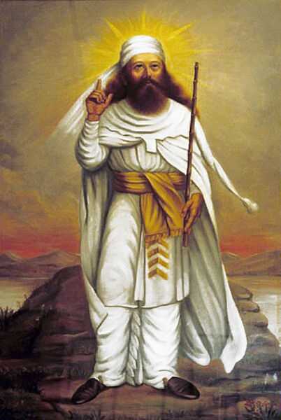Representação do profeta Zoroastro, fundador do zoroastrismo.
