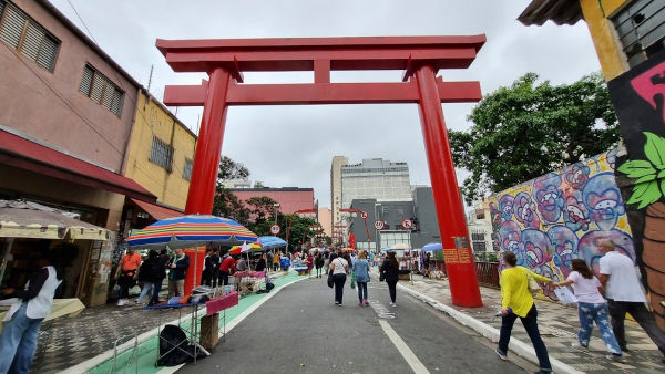 Liberdade, o “bairro japonês” estabelecido na cidade de São Paulo.