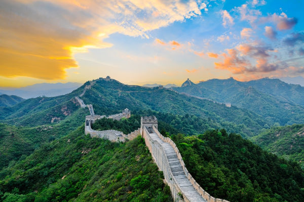 Trecho da Muralha da China. 