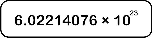 O número de Avogadro, uma das sete constantes definidoras do Sistema Internacional de Unidades (SI).