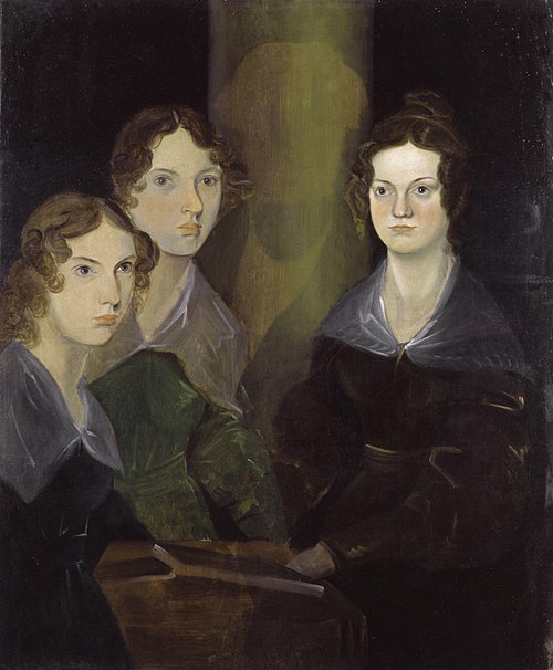 As irmãs Brontë, nesta ordem: Anne, Emily e Charlotte. Obra de Branwell Brontë (1817-1848).