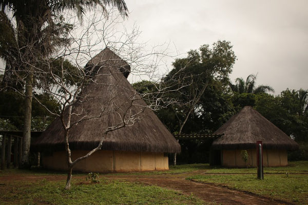 Réplica de uma moradia típica do Quilombo dos Palmares.