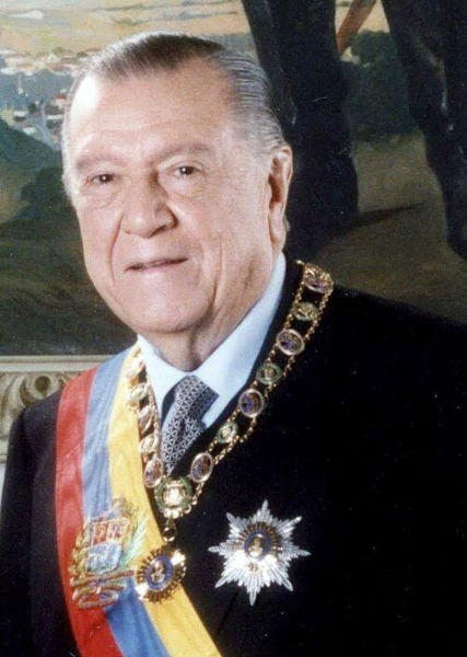 Fotografia de Rafael Caldera, presidente que marcou a história da Venezuela.